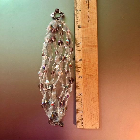 ✨Exquisite Handmade Sterling Silver and Amethyst Accented Bracelet - Picture 12 of 13